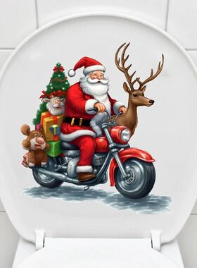 Christmas Happy Santa Claus Window Stickers Xmas Elf Boy Elk