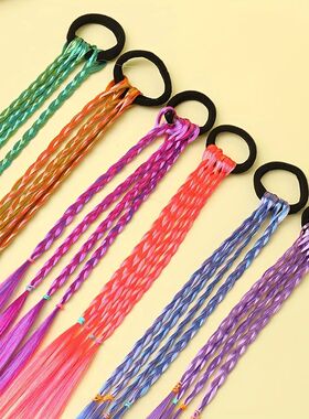 6 Pieces of Multi-Color Bohemian Style Sweet Wig Braid Hair