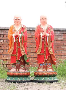 华音殿阿难迦叶佛像树脂材质