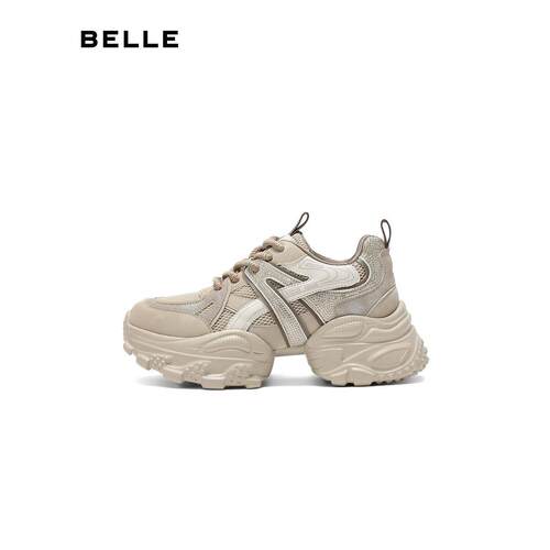 百丽厚底透气老爹鞋女鞋子2025秋季新款运动休闲鞋E7F1  E7F1DCM5 - 图0