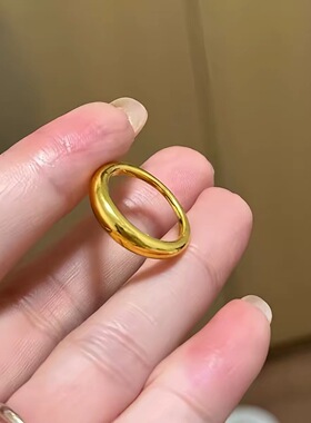 24K黄金色海豚包戒指轻奢百搭