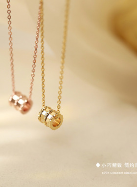 纯银18k金小蛮腰轻奢小众项链女