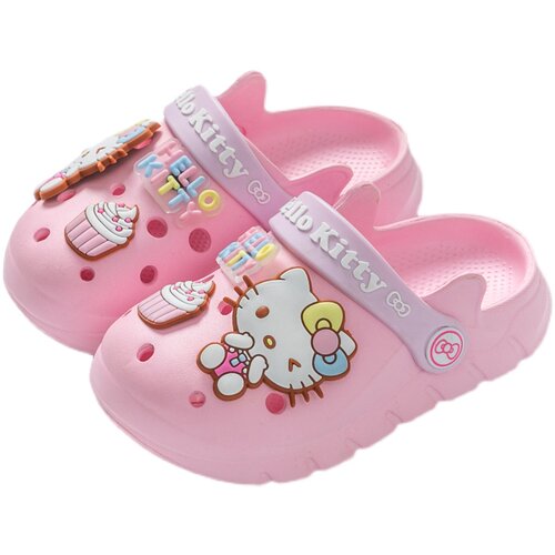 HELLO KITTY凯蒂猫小女孩儿童洞洞鞋夏季包头防滑家居卡通凉拖鞋 - 图3