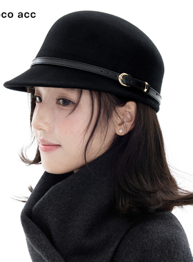 Lacoco100%羊毛马术帽女