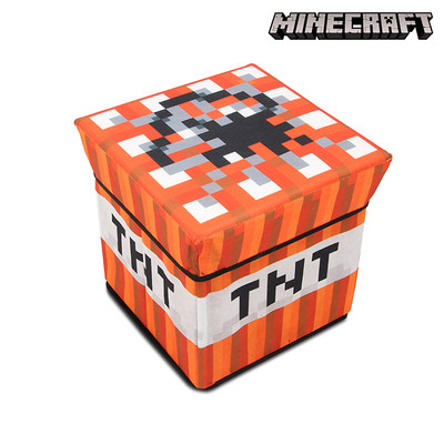 我的世界游戏宝箱草坪tnt模型收纳凳储物箱可凳子坐可收纳大容量 虎窝淘