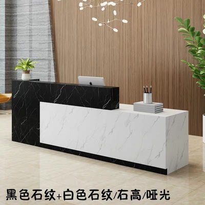 公司前台接待台收银台柜台简约现代美容院便利店服装店小型吧台桌 虎窝淘