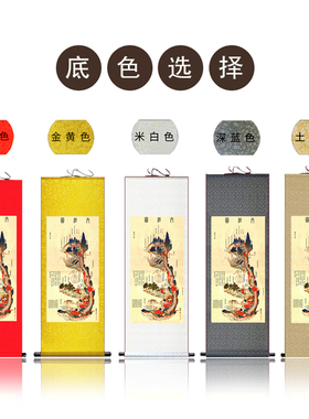 黄帝内经图中医养生文化丝绸卷轴挂画修真图火候图装饰图道家壁画