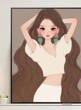 与众不同美女装饰画现代轻奢美女装饰画艺术人物画