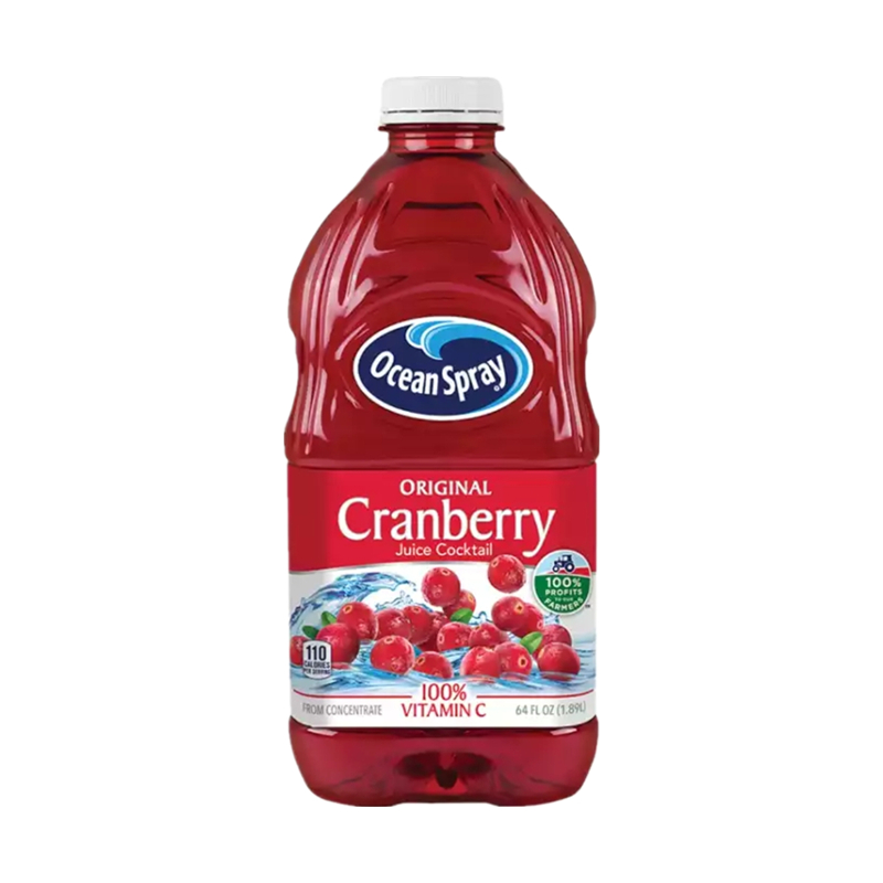 OceanSpray优鲜沛经典蔓越莓汁饮料1.89L可调鸡尾酒小红莓果汁1升-图0
