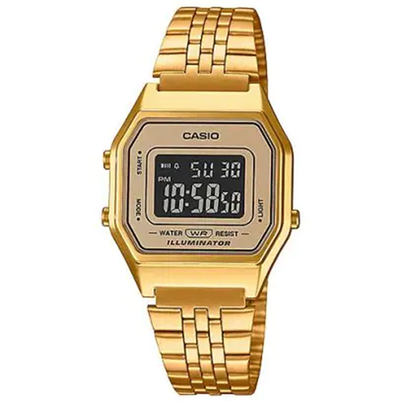 卡西欧（CASIO）LA680WGA时尚休闲防水小方块小金表 LA680WGA-1DF - 图3