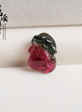 晶万顺老料红碧玺西瓜女款新年礼