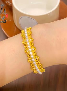 【金店同款】高保色古法沙金镶