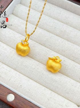 古法凤祥金店同款高保色沙金镶钻