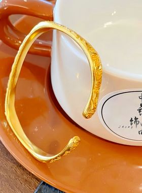 周古法镀金生大福金店同款沙金