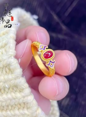 古法凤祥金店同款沙金鎏金点钻