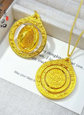 古法镀金不掉色金店同款沙金旋转