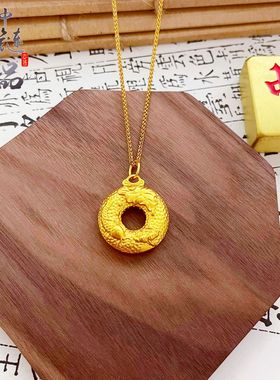 老古法凤祥金店同款沙金鲤鱼荷花