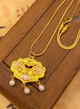 金店同款古法沙金粉金锦鲤如意