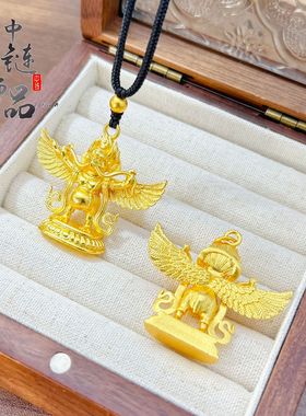 古法镀金不掉色金店同款沙金錾刻