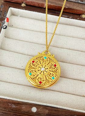 周古法生大福金店同款沙金微镶可