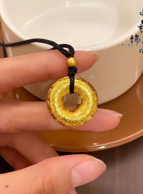 【不掉色】同款沙金百福同心圆