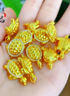 【金店同款】古法沙金镶钻乌龟