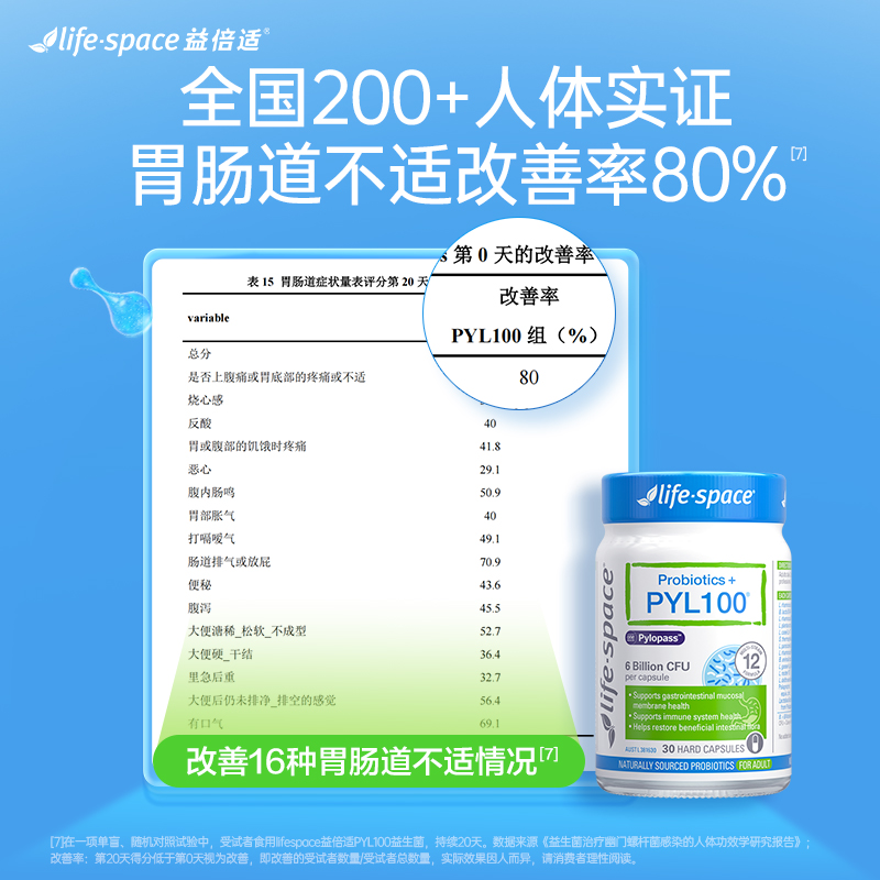 【618抢购】lifespace养胃PYL100益生菌罗伊氏乳杆菌