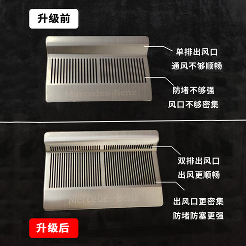 奔驰GLE350GLS450车内用品座椅下出风口罩轿跑内饰改装饰配件专用 - 图1