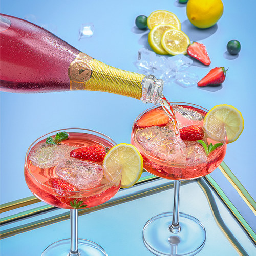 莫斯卡托白葡萄起泡酒少女鸡尾红酒赠酒杯气泡酒 - 图2