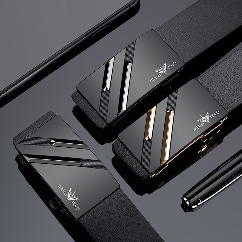 保罗皮带男款无牙自动扣真皮腰带纯牛皮内扣休闲商务西装内穿裤带,淘宝优惠券,粉丝福利购,淘宝优惠卷