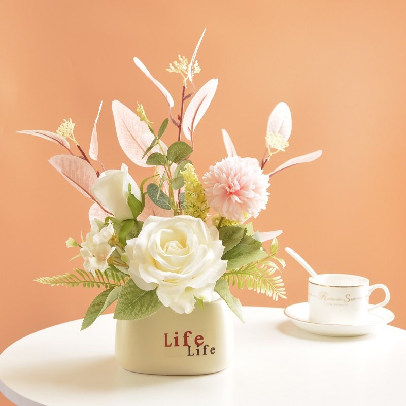 仿真花艺摆件干花花束家居餐桌花摆花玄关客厅插花装饰品花小摆设,淘宝优惠券,粉丝福利购,淘宝优惠卷