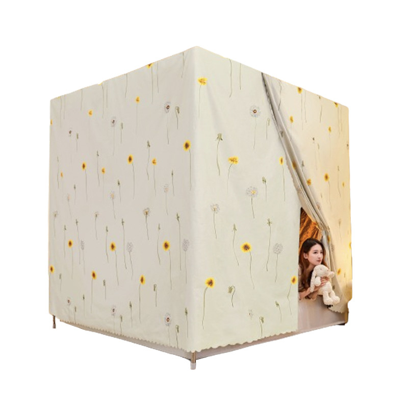 床幔全遮光布蚊帐一体式遮光床帘全遮光床帘单开门保暖床帐挡风,淘宝优惠券,粉丝福利购,淘宝优惠卷