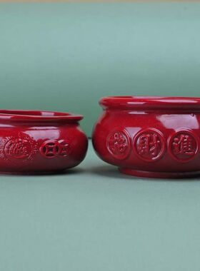 朱砂聚宝盆天然紫金砂貔貅一对招财家用工艺品百财客厅桌面摆件