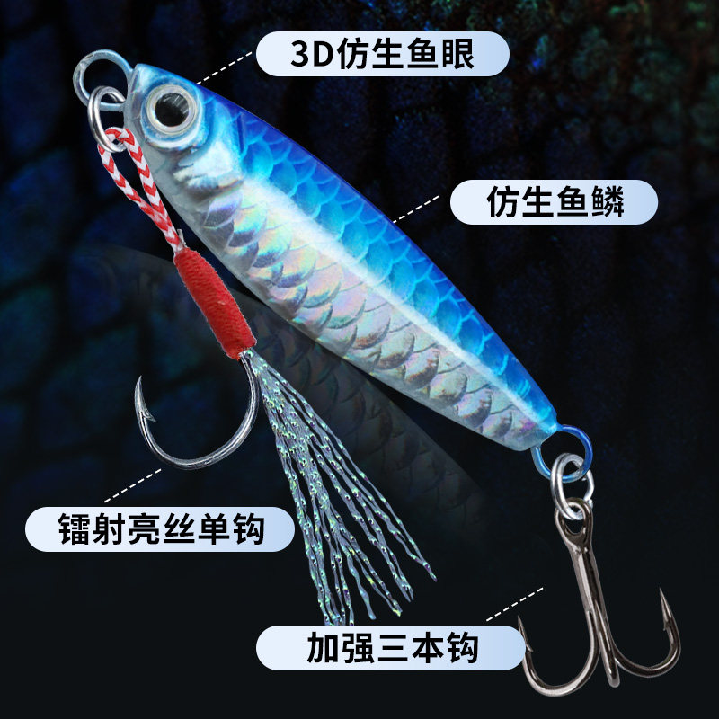 远投飘落铁板鱼鳞纹缓沉冬季路亚饵海鲈翘嘴克星新款铁板路亚饵,淘宝优惠券,粉丝福利购,淘宝优惠卷