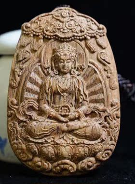 原木老料越南芽庄软丝沉香吊坠