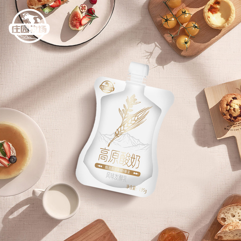 庄园牧场高原青稞藜麦酸奶生牛乳发酵谷物酸奶135g袋麻辣烫伴侣T