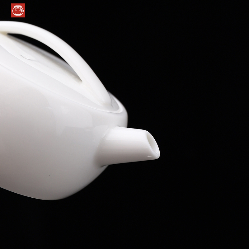 羊脂玉德化白瓷汉瓦壶陶瓷凤鸣壶手工网红豪华轻奢功夫泡茶壶单壶 - 图2