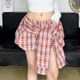 American retro red skirt