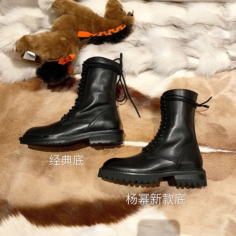 马丁靴真皮系带机车靴女短靴 ann 徐璐 大幂幂同款 苏茵茵 sheii 马丁靴真皮系带机车靴女短靴 ann 徐璐 大幂幂同款 苏茵茵 sheii