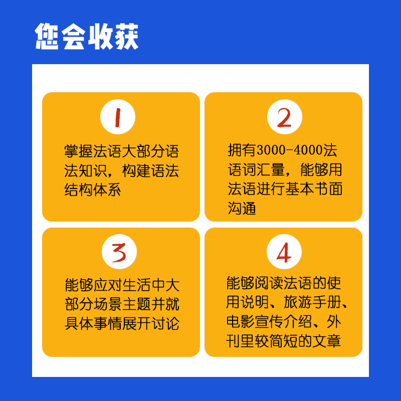 【Marc主讲】你好法语B1线上法语网课欧标进阶TAXI第3+4册视频课 - 图1