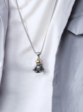 小众个性宇航员静坐趣味钛钢吊坠冥想航天员男女ins嘻哈穿搭项链