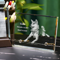 Crystal Inner engraving Custom photo frame old age old photo memento pet translucent pet translucent whole family forgiving parents and parents