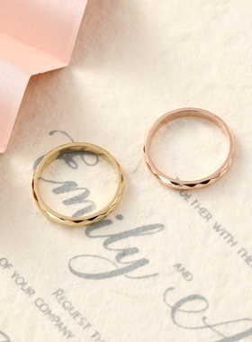 钛钢日韩风新鲜出炉麻花戒指现货