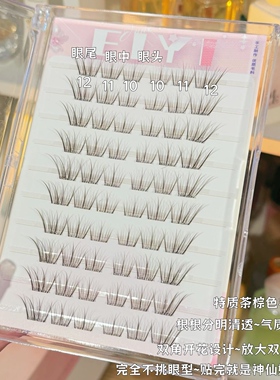 高智淡颜白开水假睫毛~黑茶棕色
