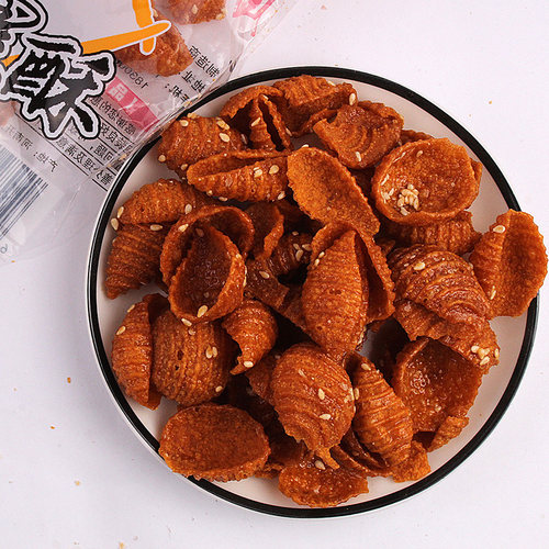 甜畅海螺酥80克里脊牛排味酥脆蜗牛酥食品膨化食品办公休闲零食 - 图2