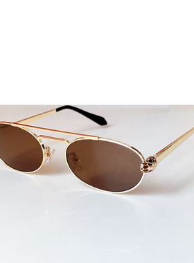 金属椭圆遮阳墨镜男女款防紫外线