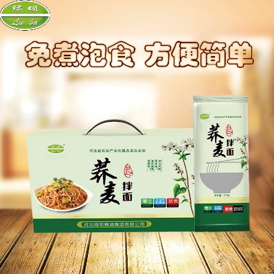 绿坝荞麦面速食拌面 免煮低脂饸饹面条张家口特产粗粮冷面3000g - 图0