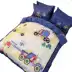 Phim hoạt hình cotton boy xe con học sinh kỹ thuật xe ba hoặc bốn bộ bông 1,5m chăn trải giường - Bộ đồ giường bốn mảnh