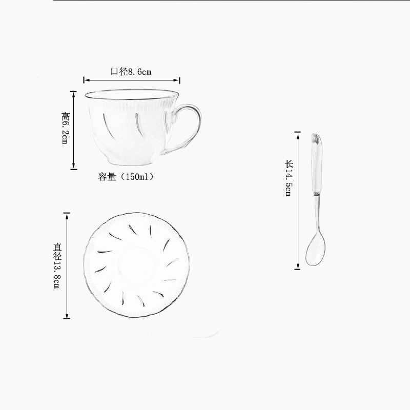 简约欧式咖啡杯碟套装家用骨瓷咖啡杯金边英式陶瓷下午茶杯子带勺