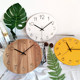 Creative Nordic wall clock modern fashionable wooden living room